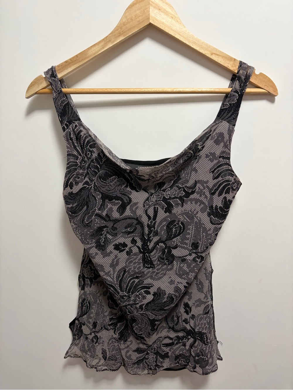 VTG Y2K 100% Silk Whimsigoth Tank Top Women’s Size Small